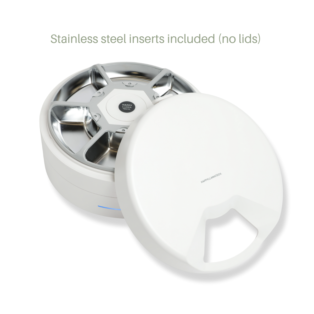 SoCool® Refrigerated Smart Feeder + 6 Pack Stainless Steel Inserts (silicone lids not included)