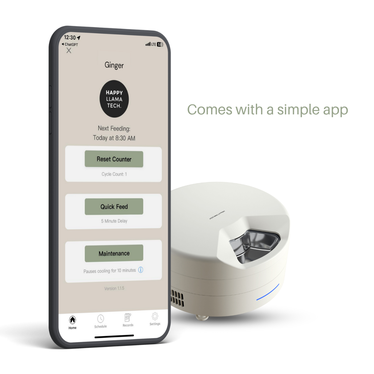 SoCool® Refrigerated Smart Feeder + 6 Pack Stainless Steel Inserts (silicone lids not included)